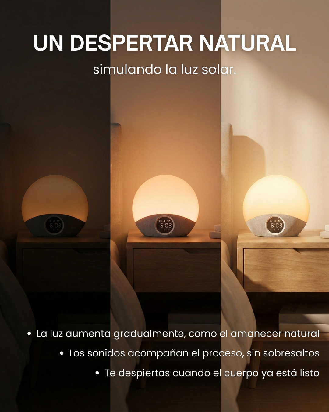 Sunrise Clock - Despertador Solar y auxiliar de sueño.